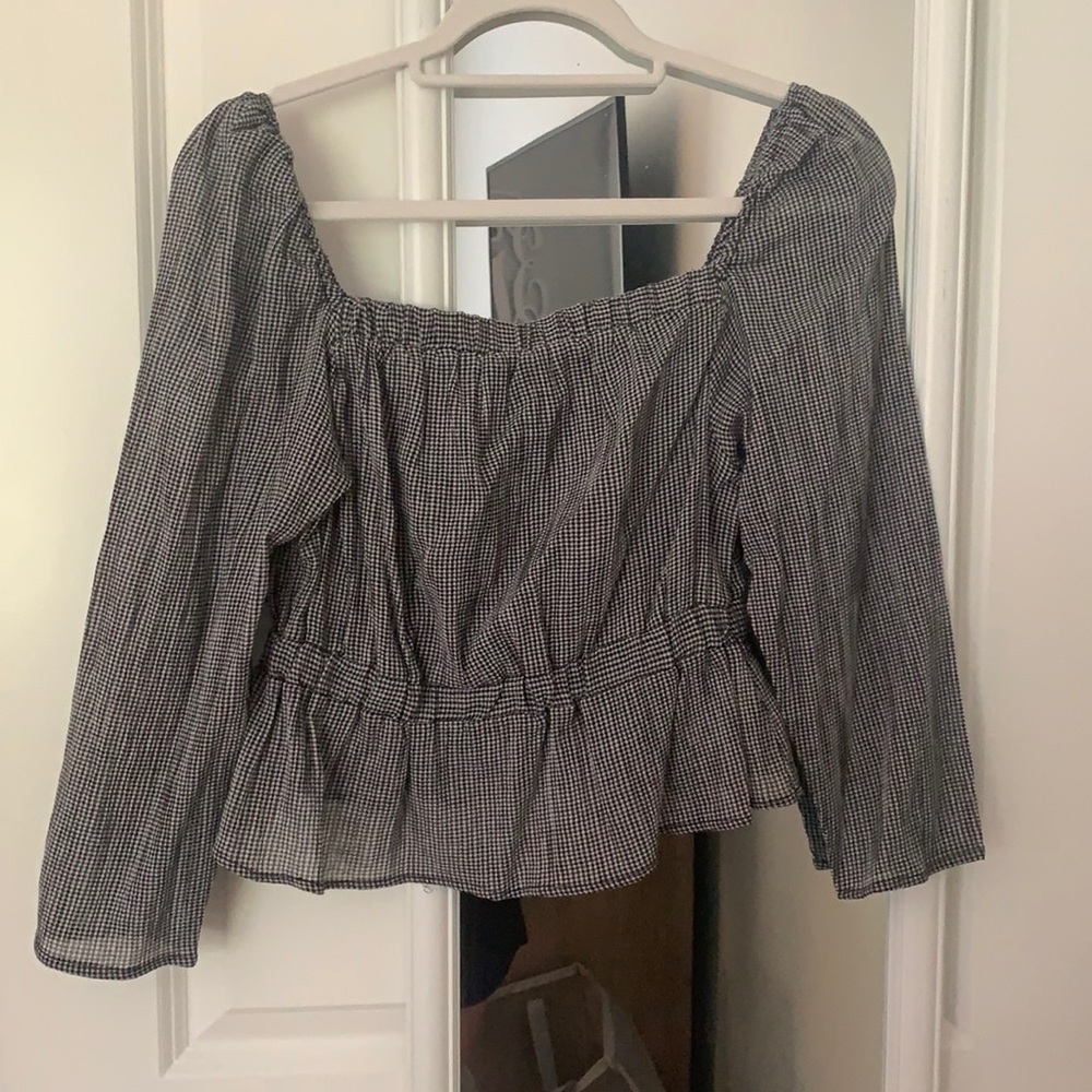 7 For All mankind gingham crop top